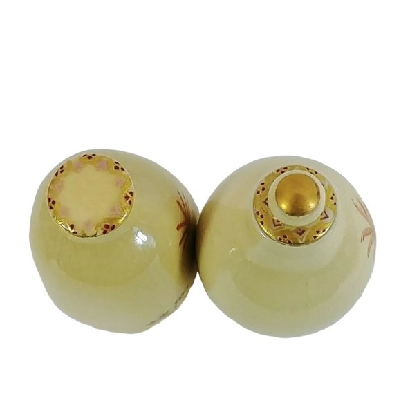 Jars Vases Lids 2 Different Shapes Florals Gold Gilding Hand Painted Hallmarked - Picture 6 of 12